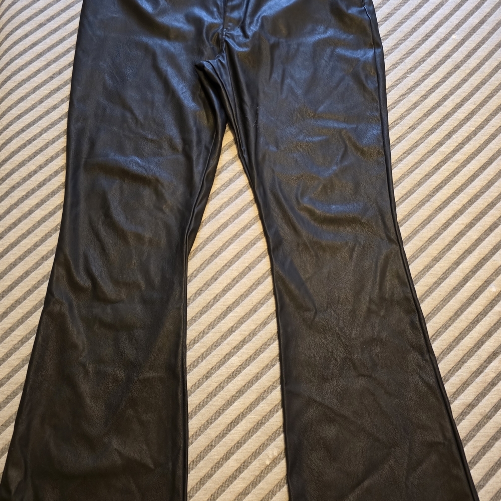 Black Faux Leather Pants